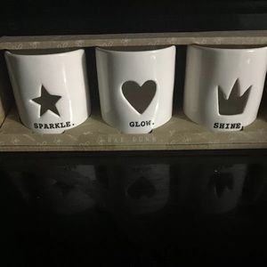 Rae Dunn Candle holder Votive Set of 3